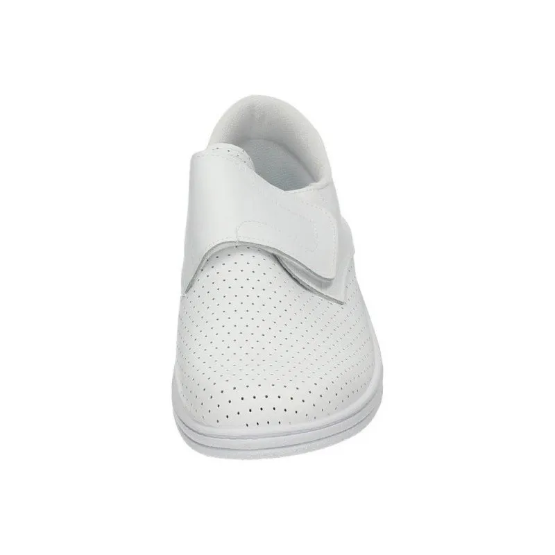 293 ZUECO DE PIEL VELCRO color BLANCO