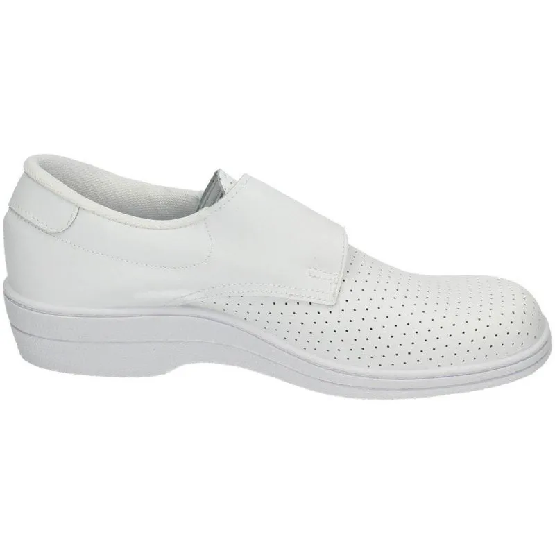 293 ZUECO DE PIEL VELCRO color BLANCO