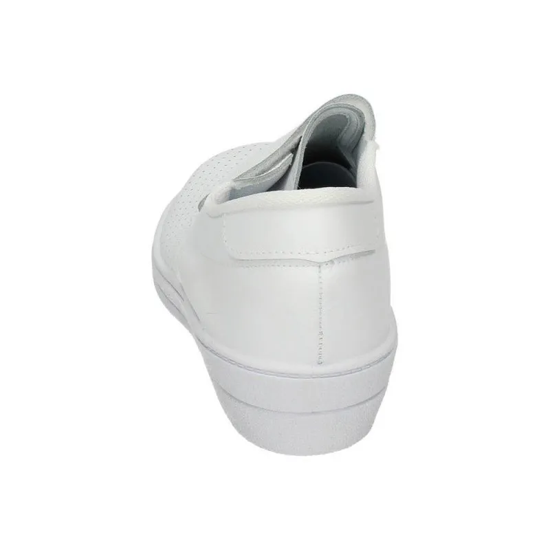 293 ZUECO DE PIEL VELCRO color BLANCO