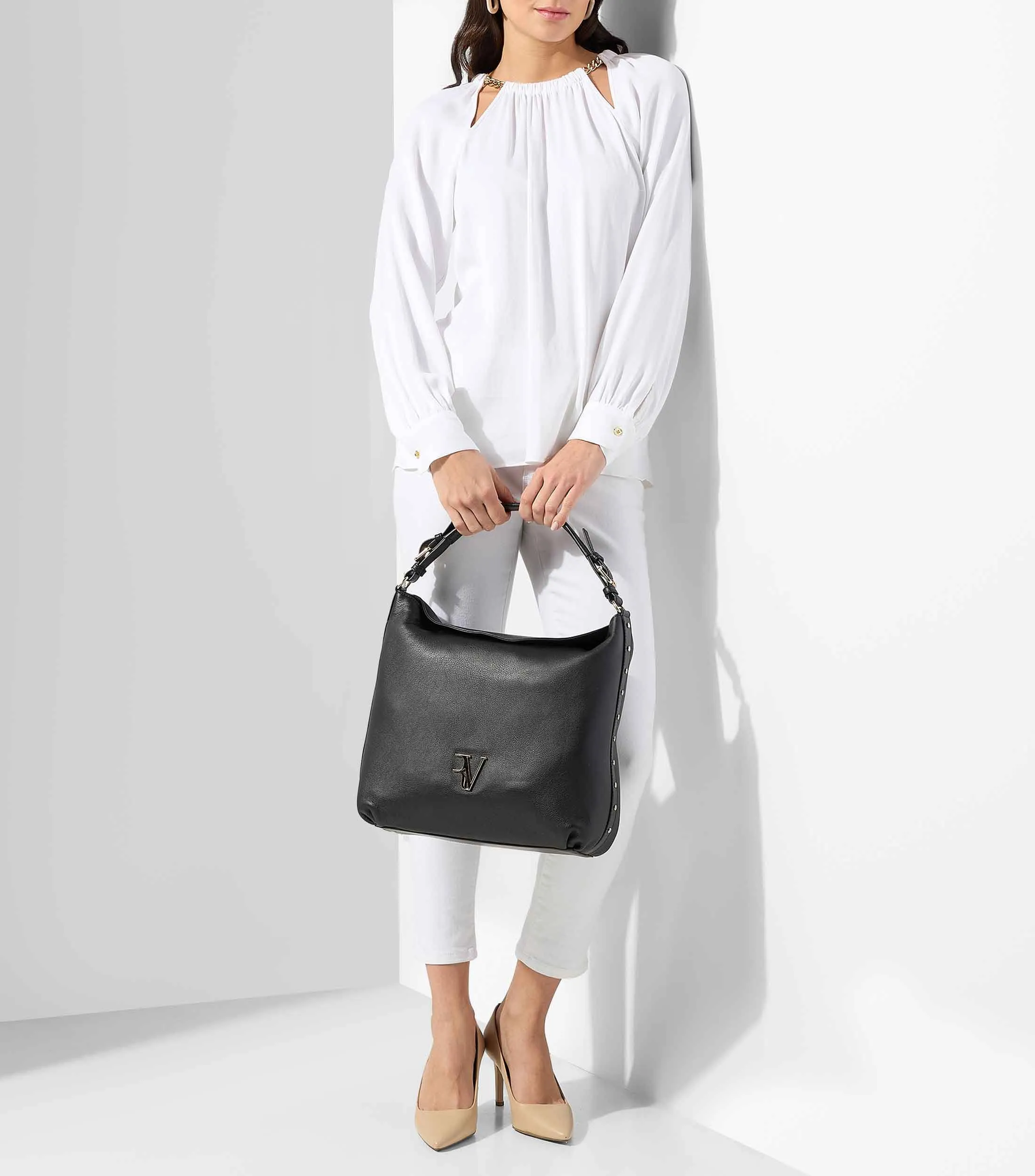 4353_Roberto Verino Bolsa Hobo en Piel Mafalda Mujer