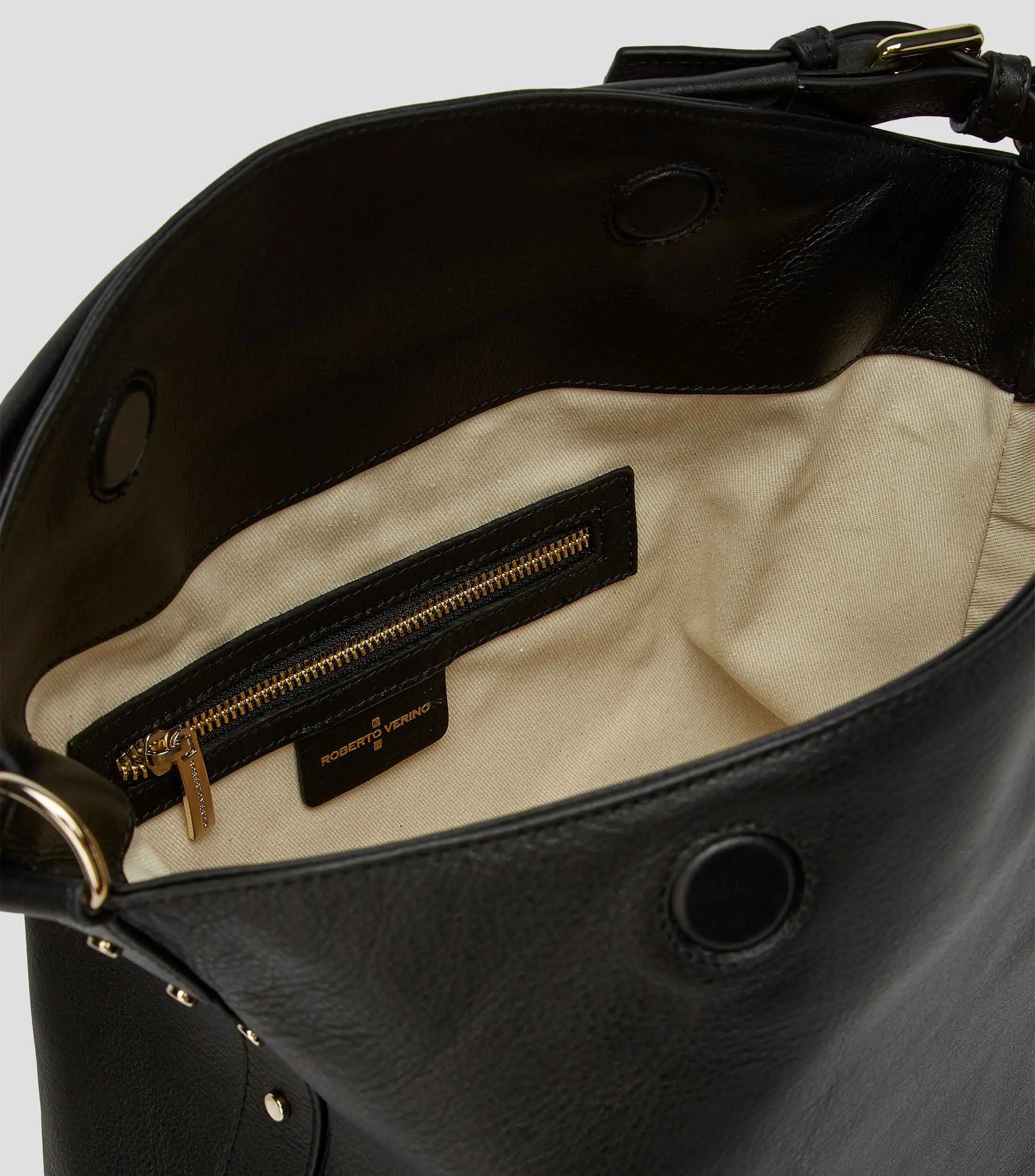4353_Roberto Verino Bolsa Hobo en Piel Mafalda Mujer