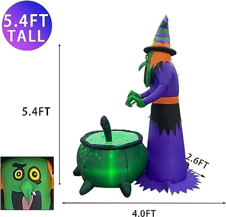 5.4 FT Tall Inflatable Witch