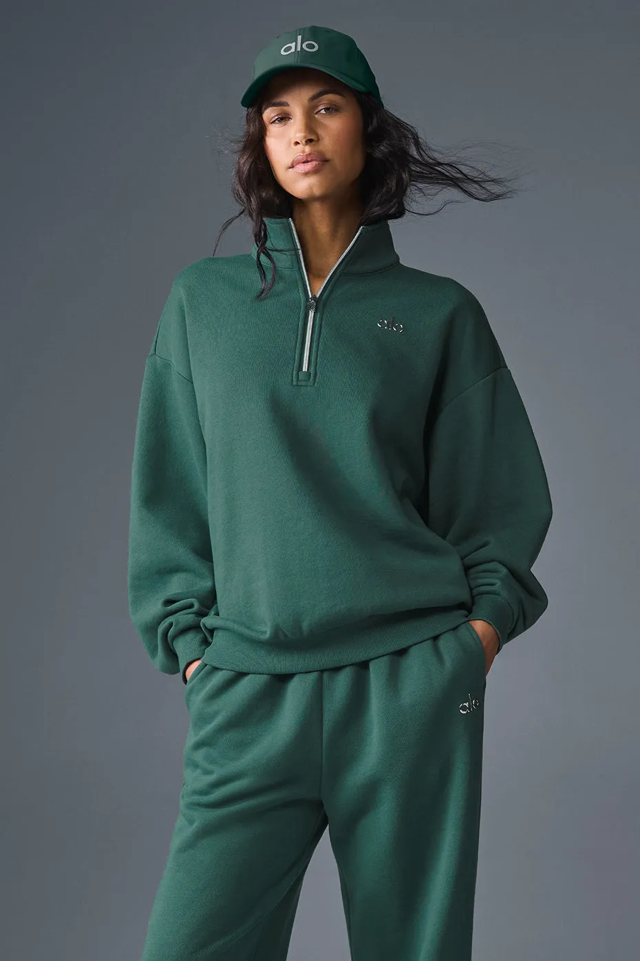 ACCOLADE 1/4 ZIP PULLOVER  WINTER IVY