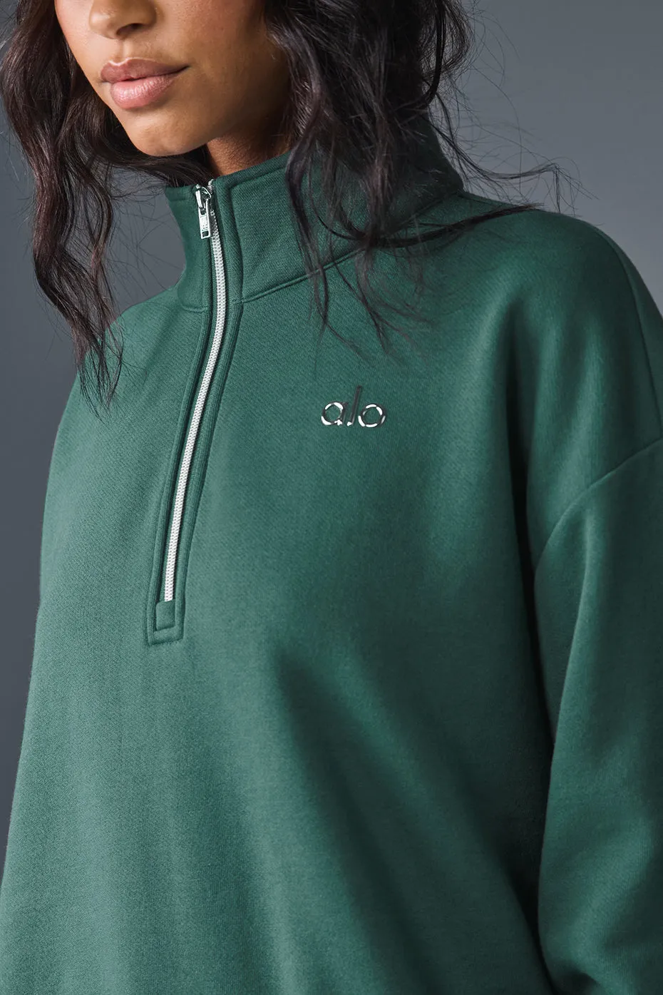 ACCOLADE 1/4 ZIP PULLOVER  WINTER IVY