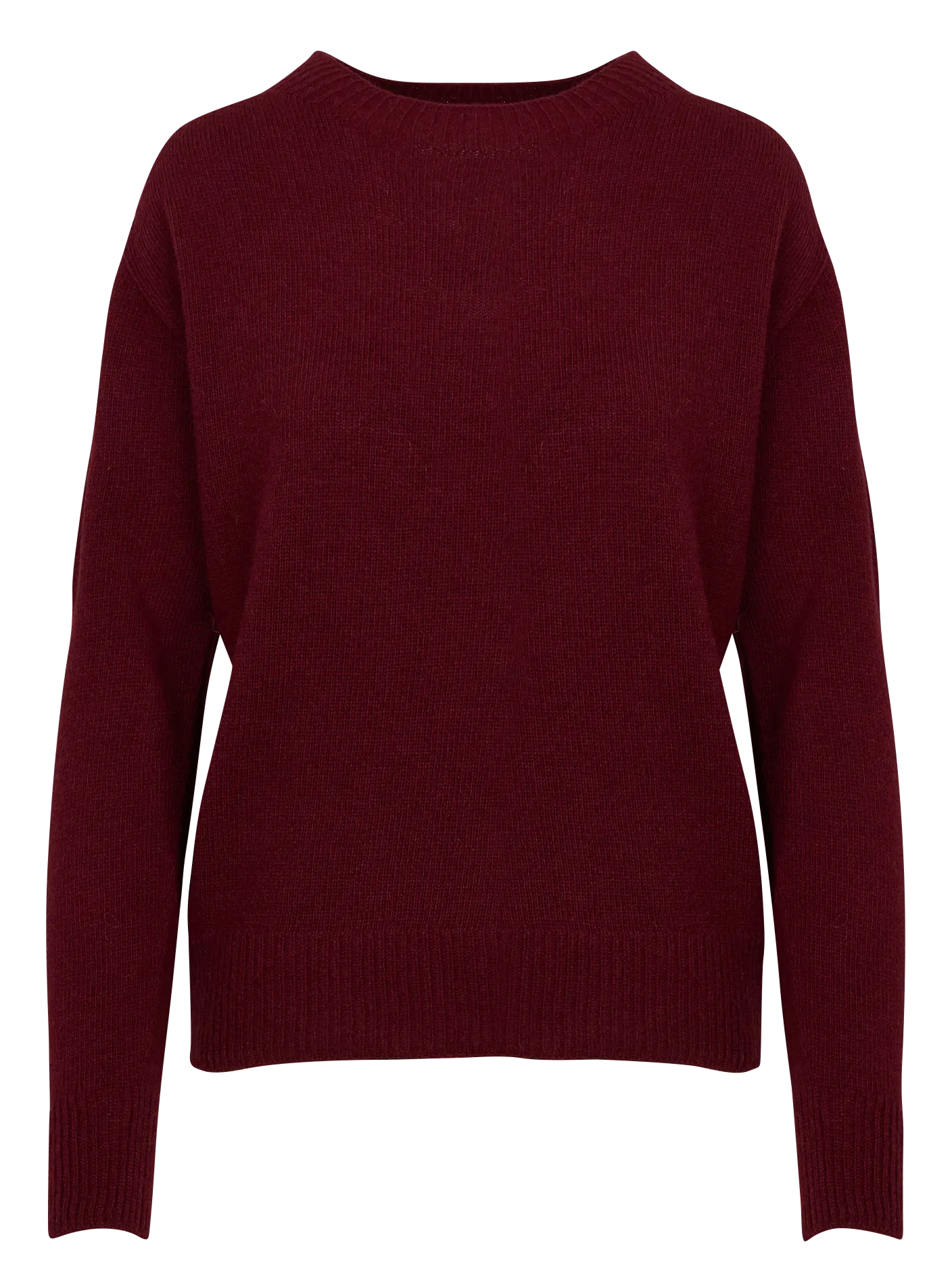 ACOTE PERHAN  JERSEY RECTO DE MEZCLA DE LANA CON CUELLO REDONDO EN ROJO