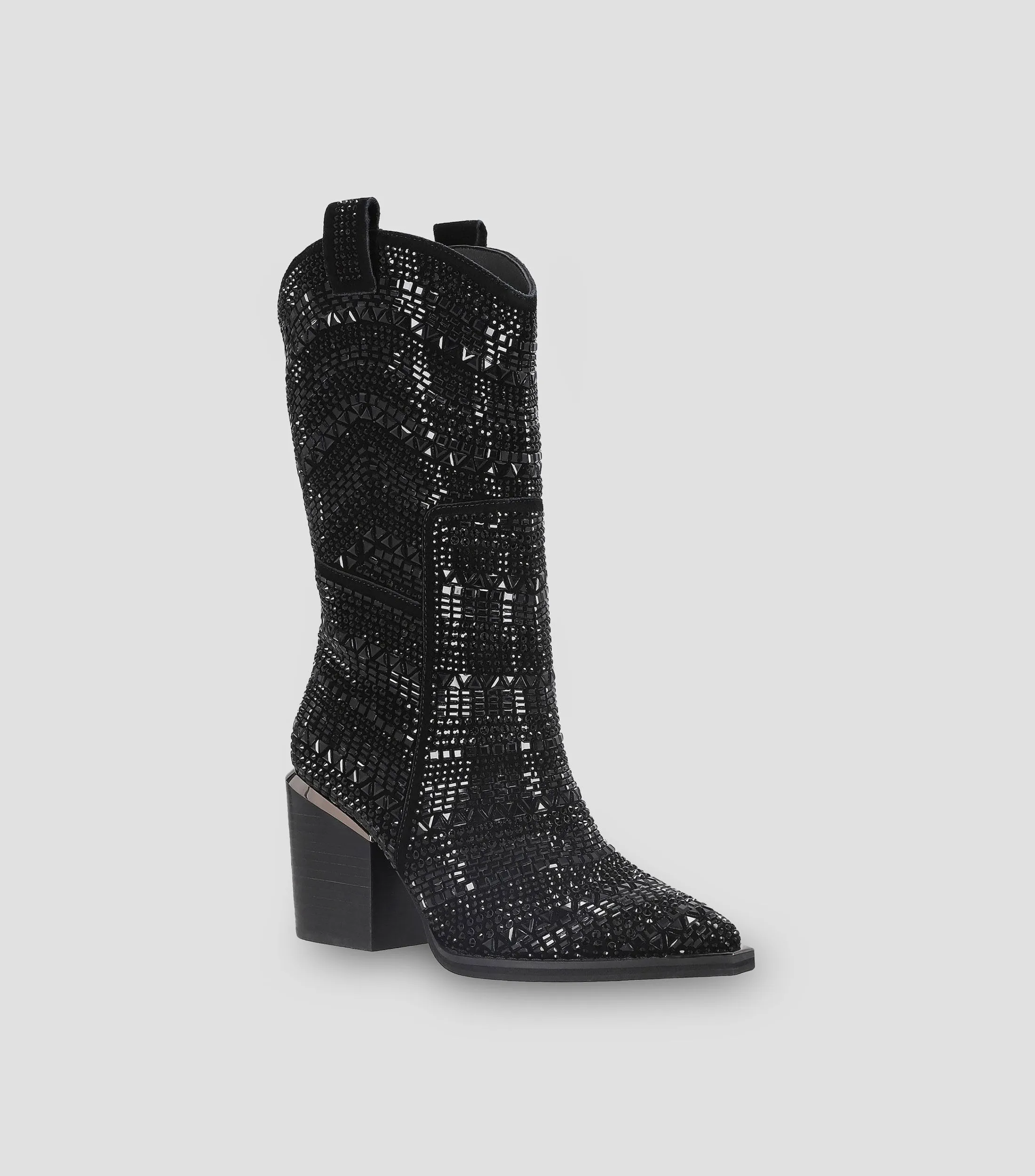 Alma en Pena Botines Casuales con tacón alto ancho en piel Mujer