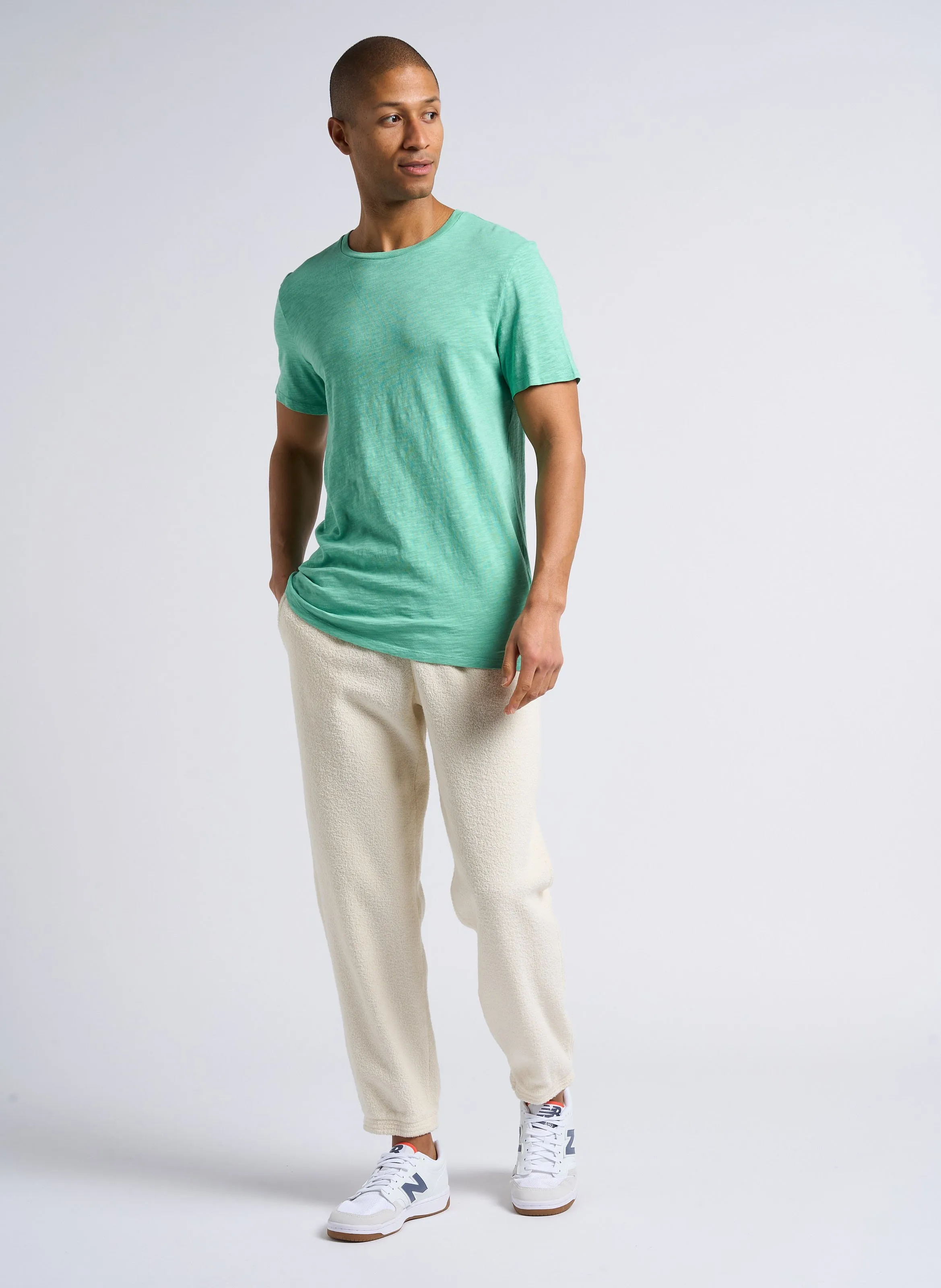 AMERICAN VINTAGE BOBYPARK  JOGGING DE TELA DE RIZO DE ALGODóN ORGáNICO EN BEIGE