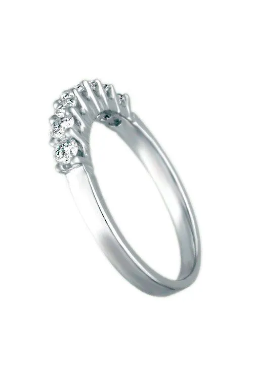 ANILLO DE COMPROMISO ORO BLANCO18K MEDIA ALIANZA 7 GARRAS 243_RHIAAPPL
