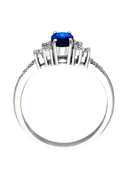 ANILLO DE ORO BLANCO 18K BRILLANTES Y ZAFIROS KANCHANABURI 305_MV7410Z