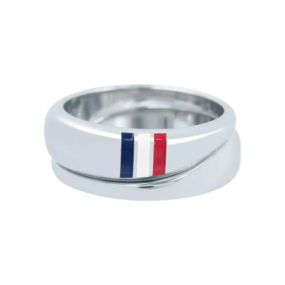 Anillo Tommy Hilfiger bandera esmalte