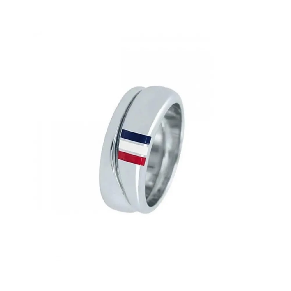 Anillo Tommy Hilfiger bandera esmalte