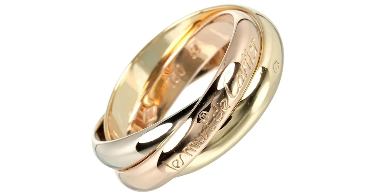 Anillo Trinity de Cartier en oro amarillo Dorado 
