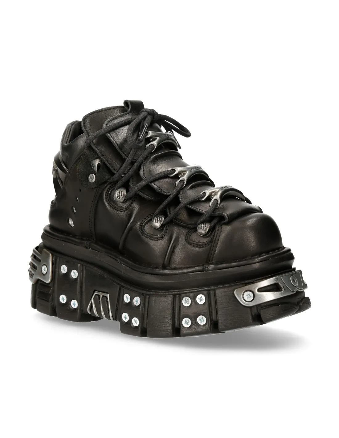 ANKLE BOOT BLACK TOWER WITH LACES M106S70