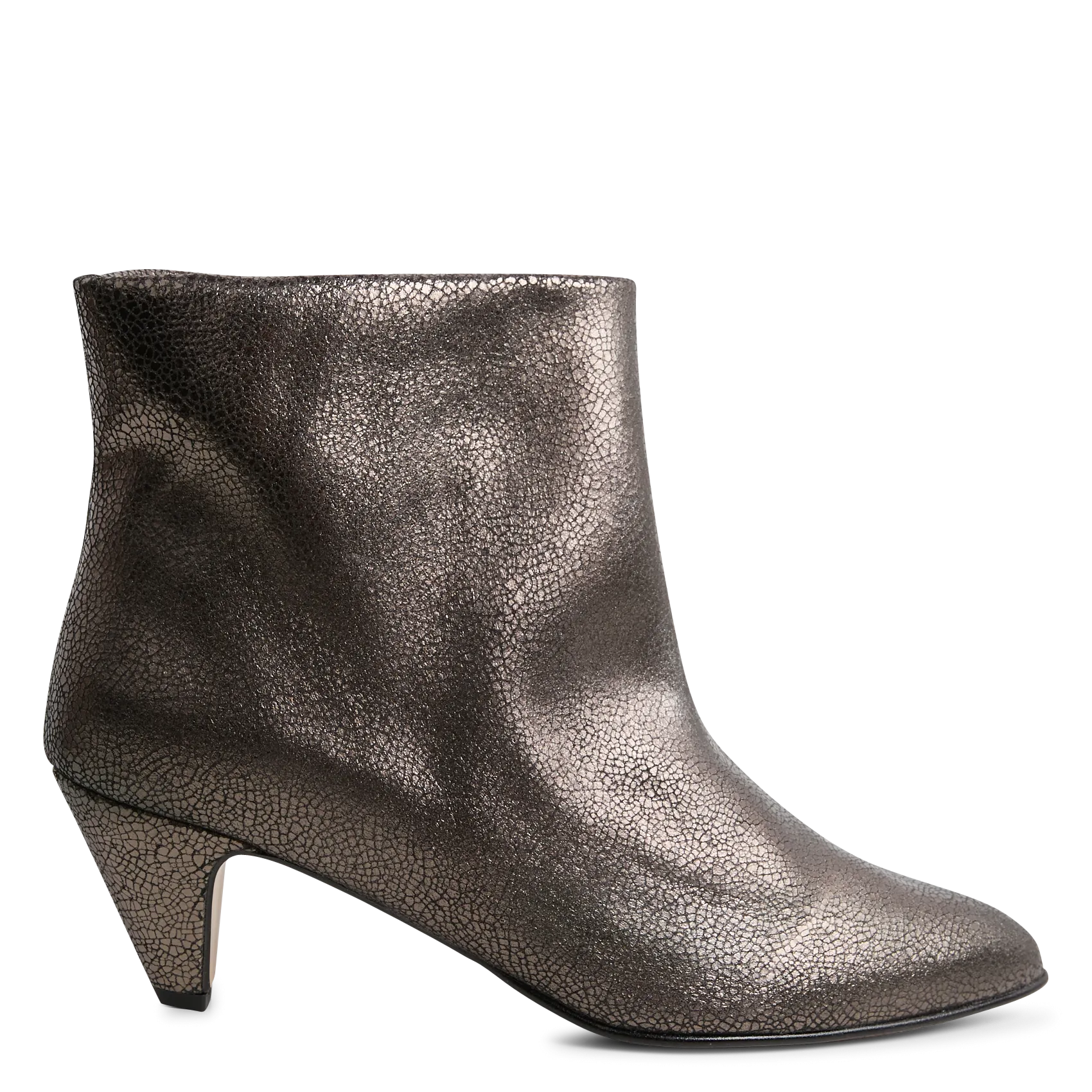 ANONYMOUS COPENHAGEN HILLY 50  BOTINES DE CUERO METALIZADO  EN PLATA