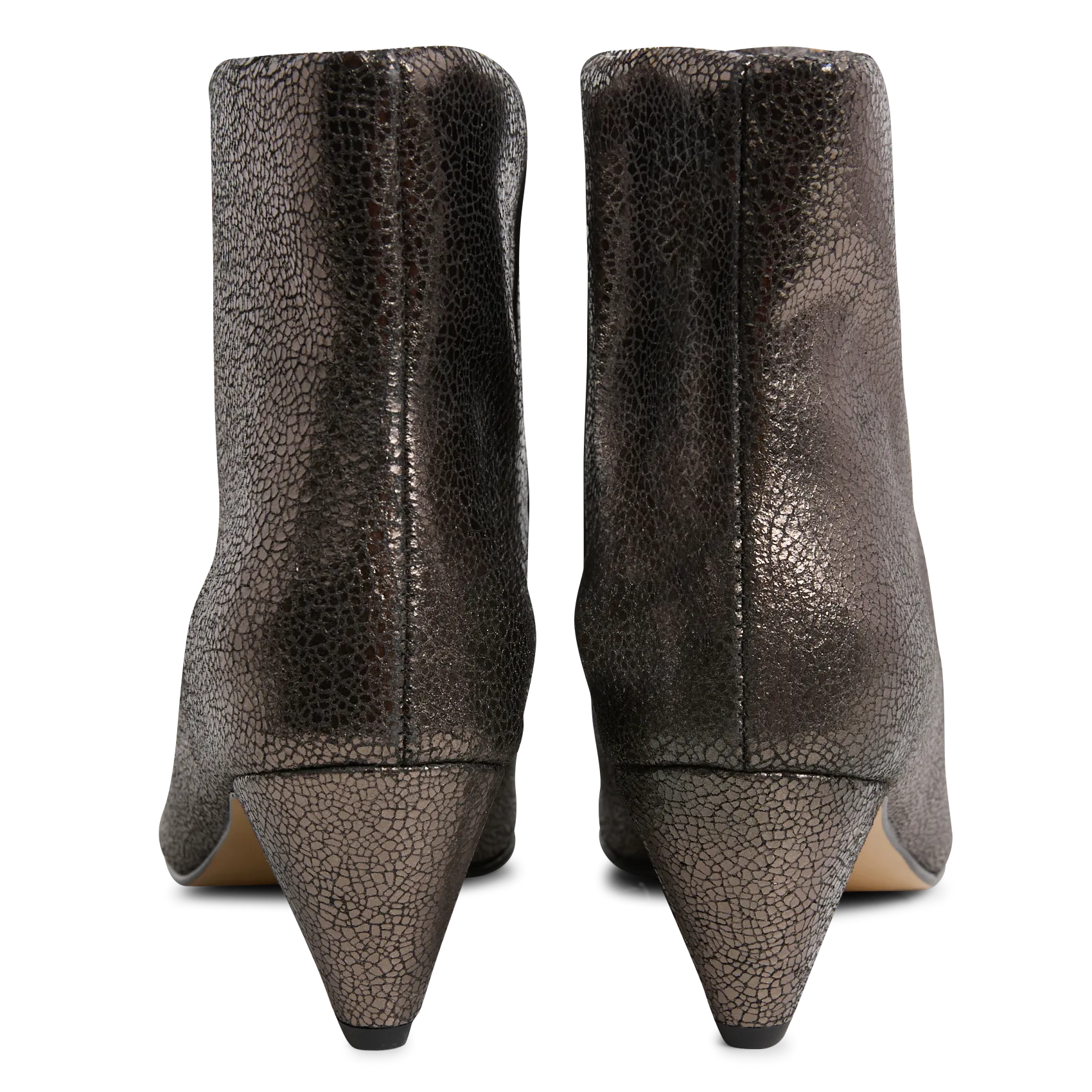 ANONYMOUS COPENHAGEN HILLY 50  BOTINES DE CUERO METALIZADO  EN PLATA