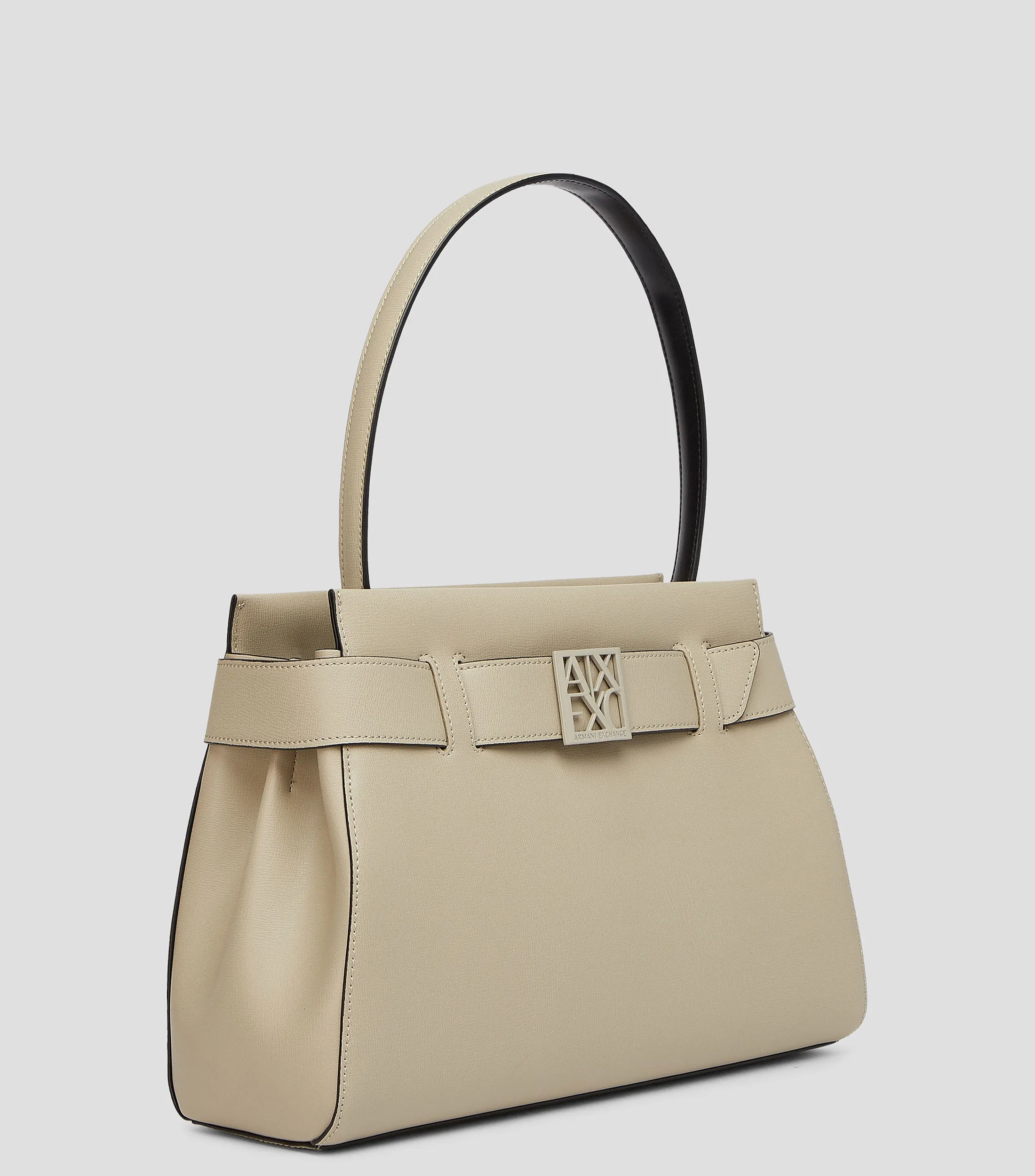 Armani Exchange Bolso tote beige liso Mujer