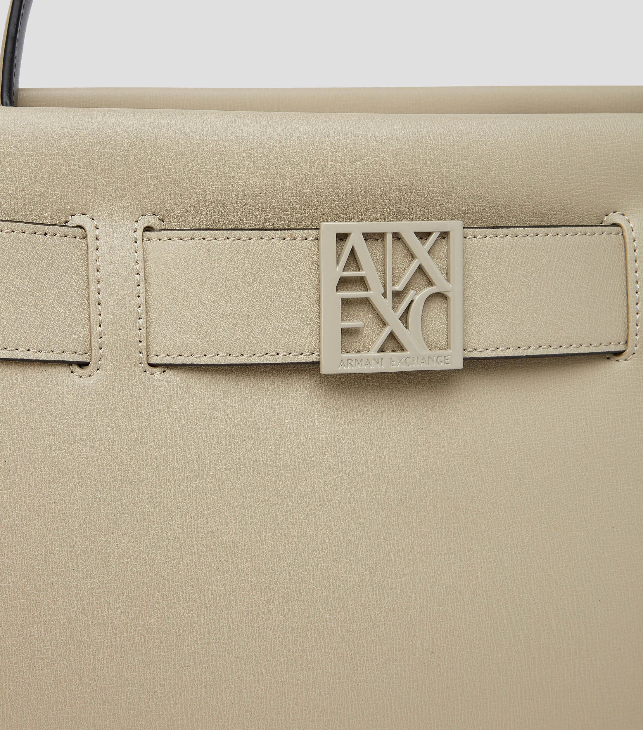 Armani Exchange Bolso tote beige liso Mujer