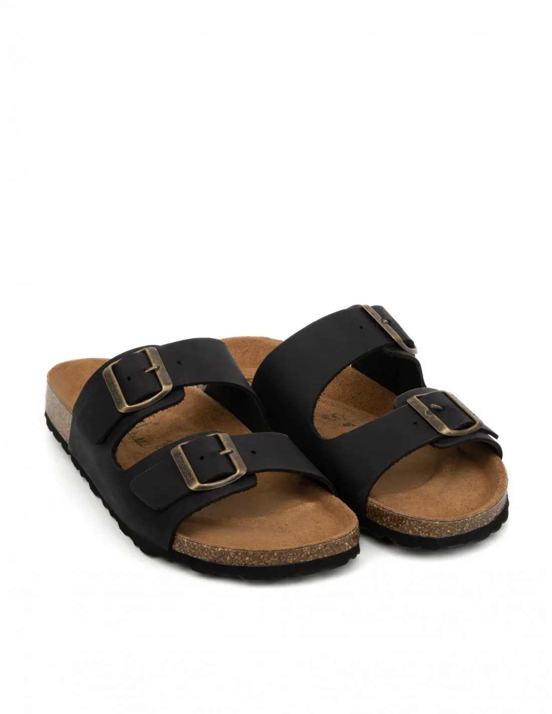 AUTENTI Sandalias Bio Hombre Hebillas Negras