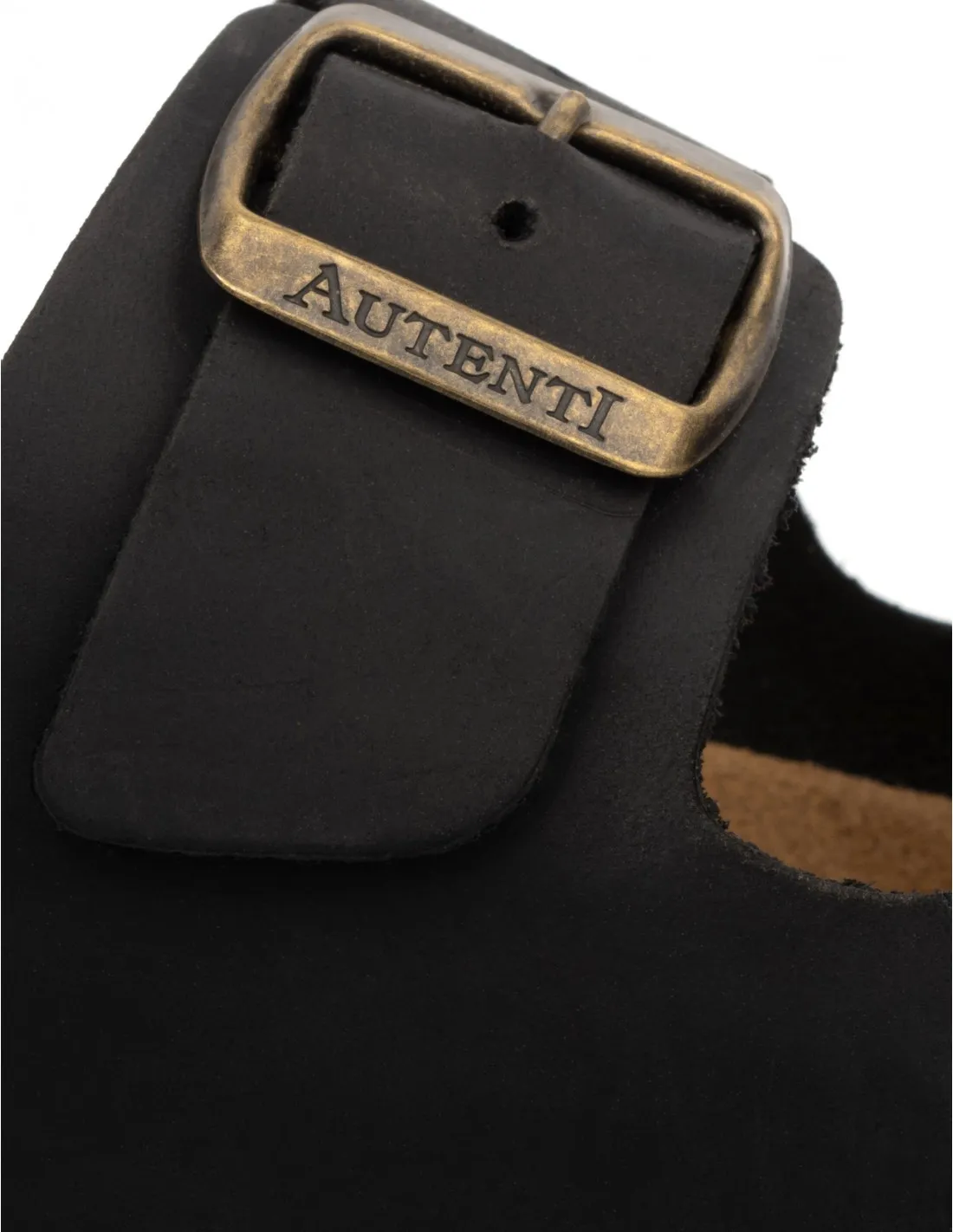 AUTENTI Sandalias Bio Hombre Hebillas Negras