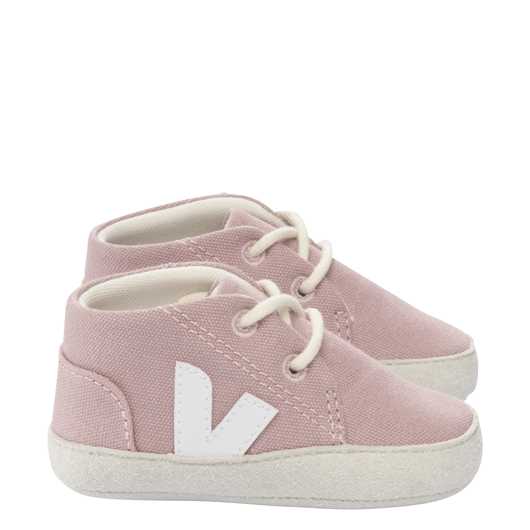 BABY CANVAS  ZAPATILLAS DE CASA CON CORDONES EN ROSA