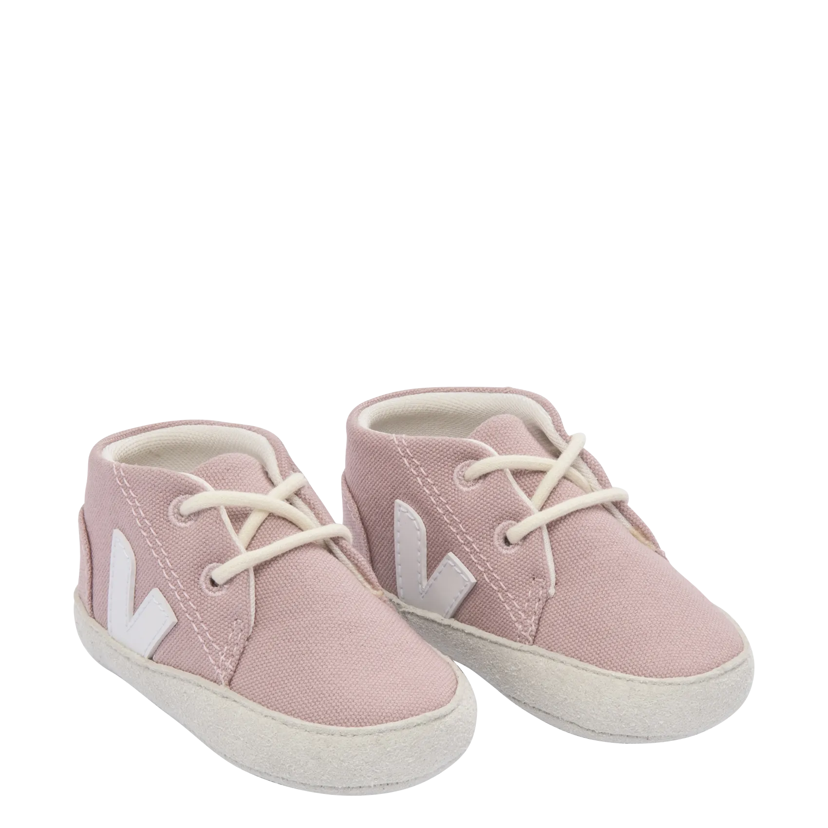BABY CANVAS  ZAPATILLAS DE CASA CON CORDONES EN ROSA