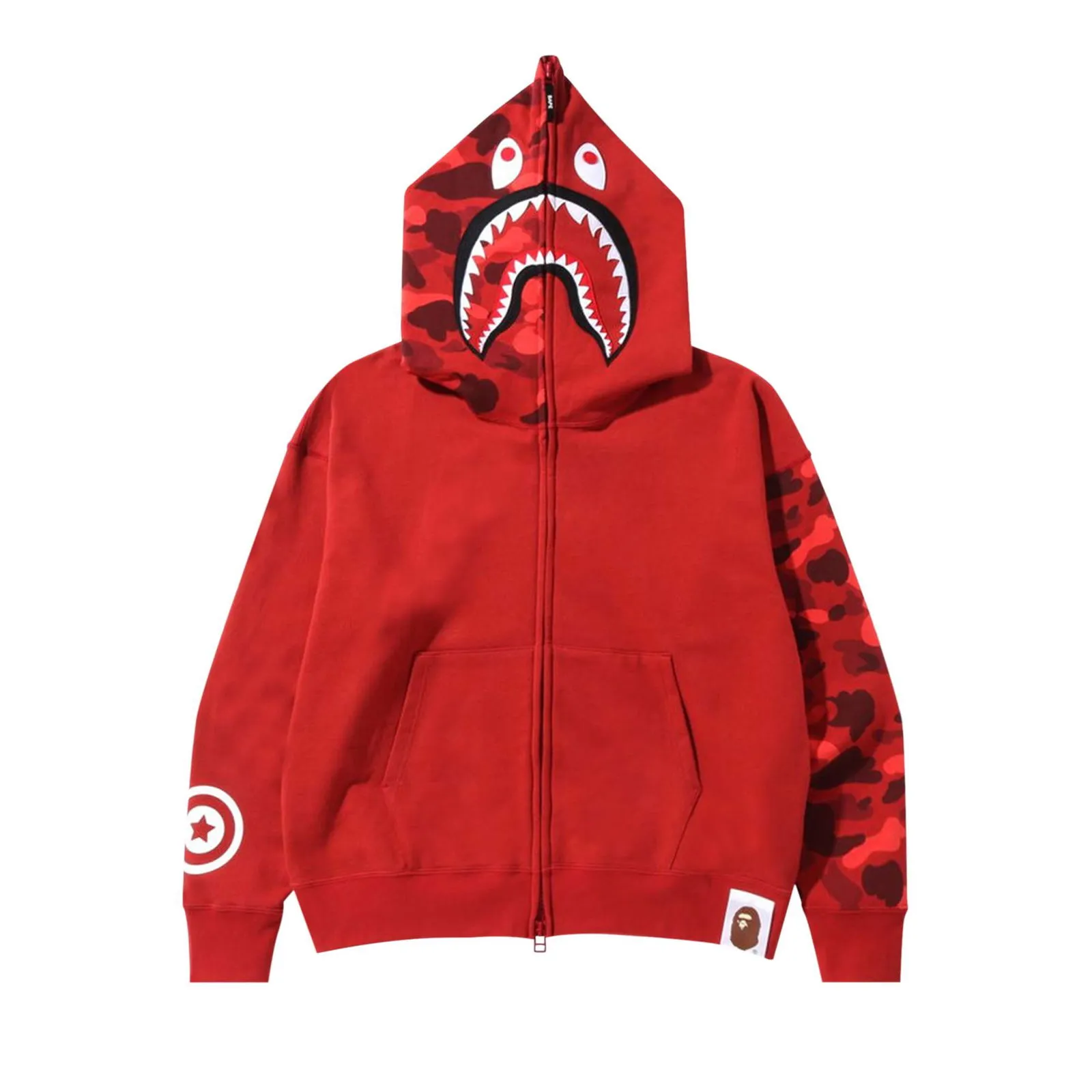 BAPE Color Camo Giant Shark Loose Fit Full Zip Hoodie