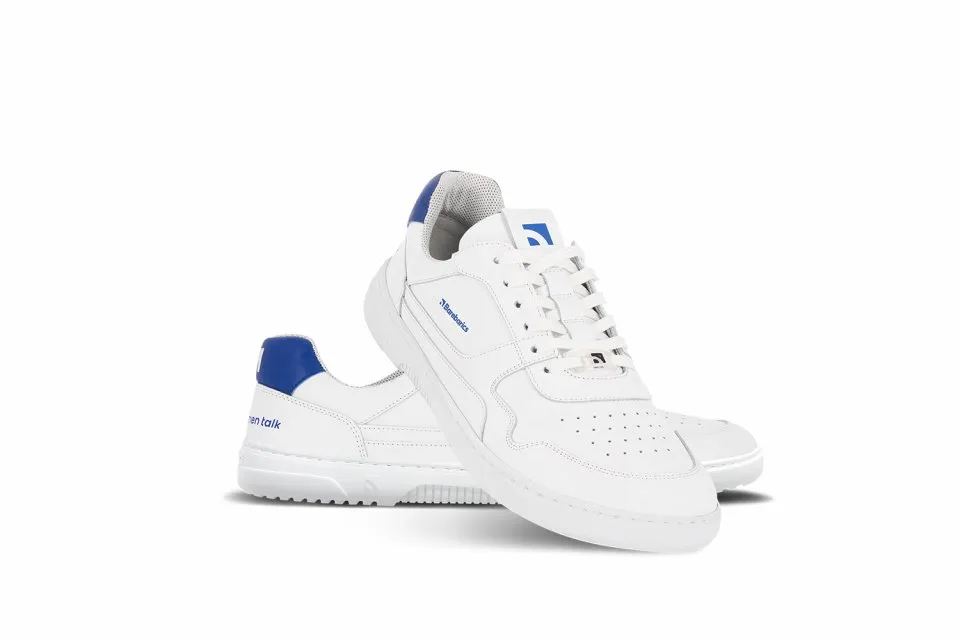 BAREFOOT SNEAKERS BAREBARICS ZING  BRAVE MEN TALK  WHITE & BLUE