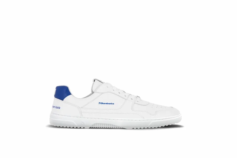 BAREFOOT SNEAKERS BAREBARICS ZING  BRAVE MEN TALK  WHITE & BLUE