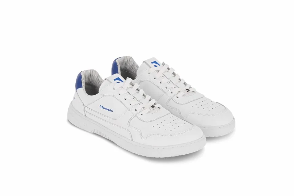 BAREFOOT SNEAKERS BAREBARICS ZING  BRAVE MEN TALK  WHITE & BLUE