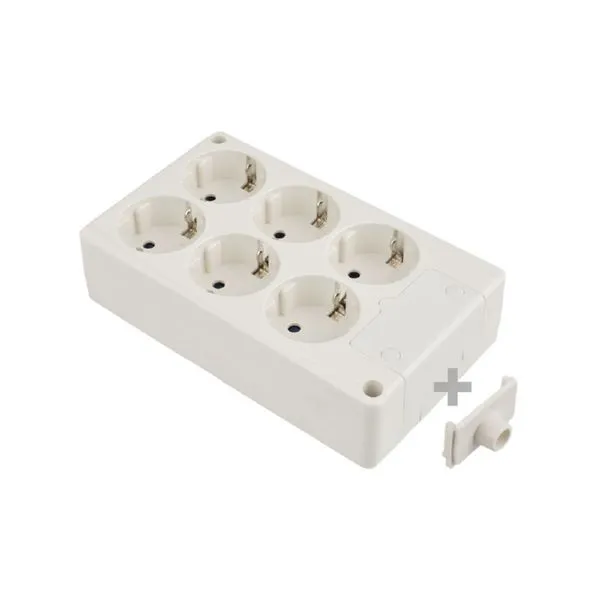 BASE BIPOLAR DE 6 TOMAS  16A 250V