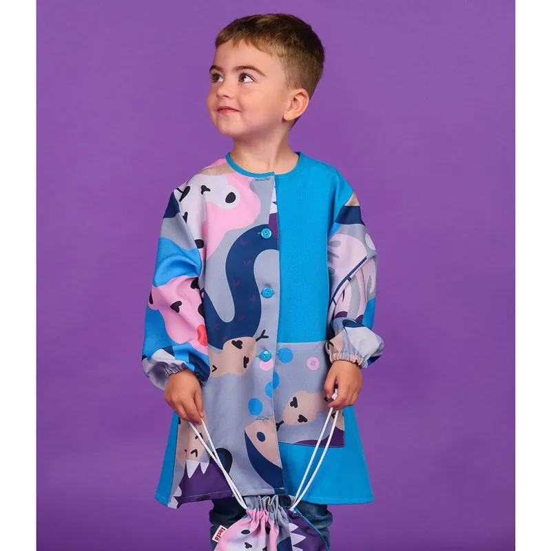 BATA ESCOLAR INFANTIL ANIMALES AZUL  LACLA