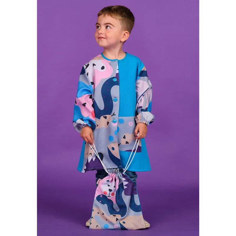 BATA ESCOLAR INFANTIL ANIMALES AZUL  LACLA