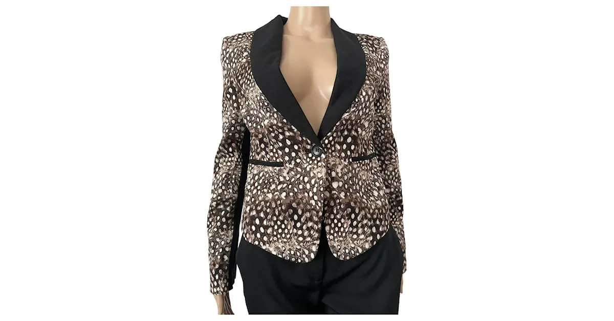 Bcbg Max Azria Chaquetas Castaño Negro 