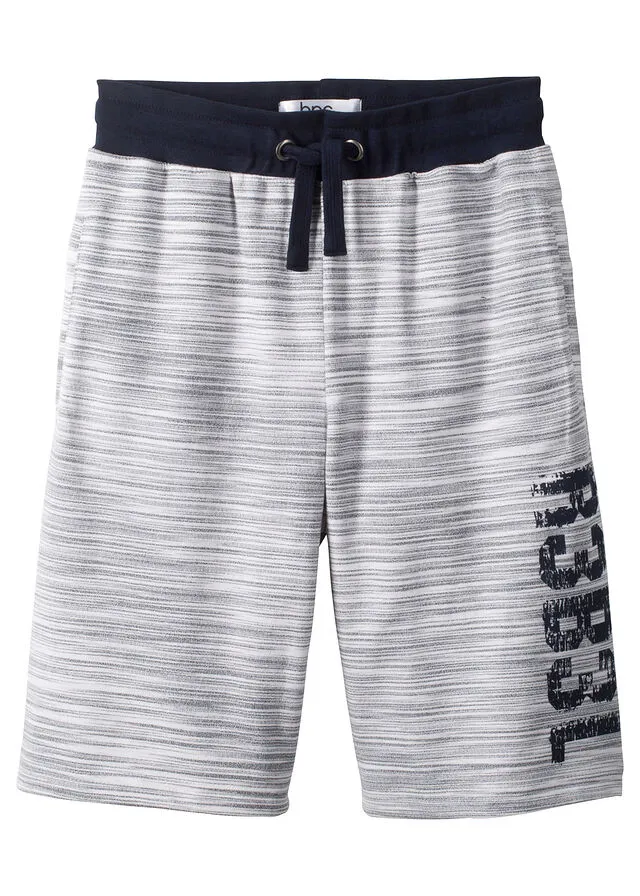 BERMUDAS DE CHáNDAL AZULBLANCO LANA JASPEADO