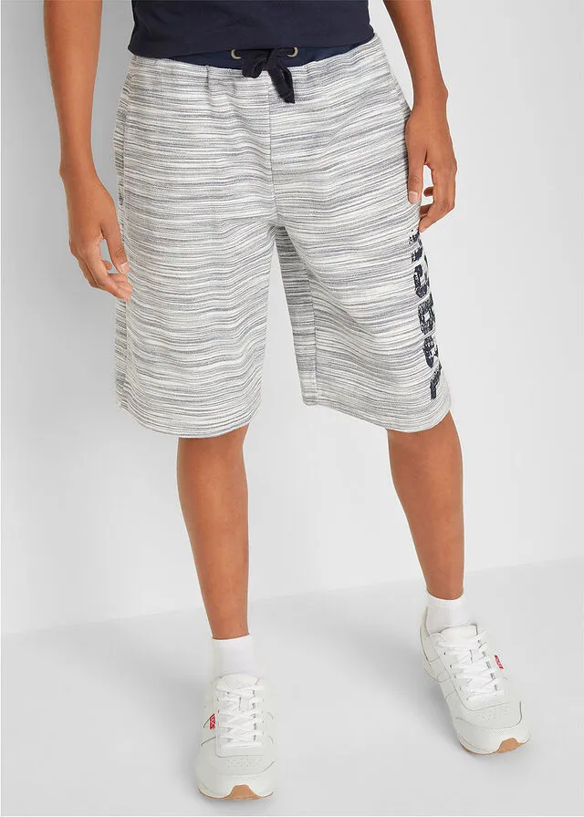 BERMUDAS DE CHáNDAL AZULBLANCO LANA JASPEADO