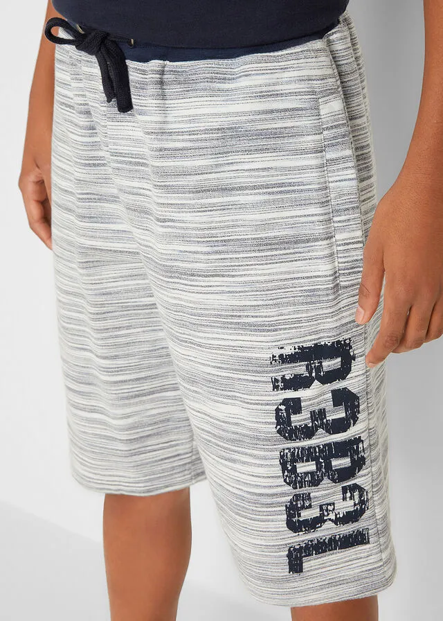 BERMUDAS DE CHáNDAL AZULBLANCO LANA JASPEADO