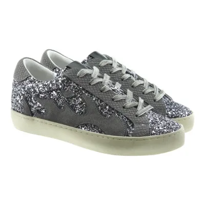 BIBILOUBibilou Zapatillas Mujer Gamin Glitter Acero 05003GM