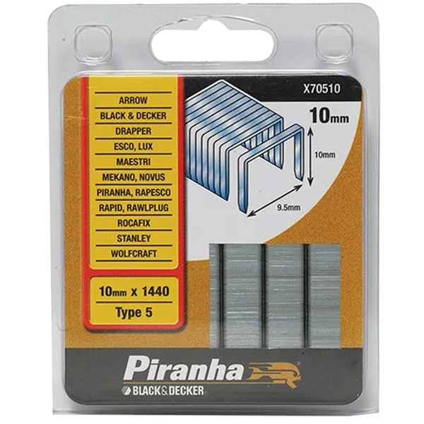 BLACK & DECKER  TYP 5  JUEGO DE GRAPAS, 9.5X10MM, , 1440 PIEZAS