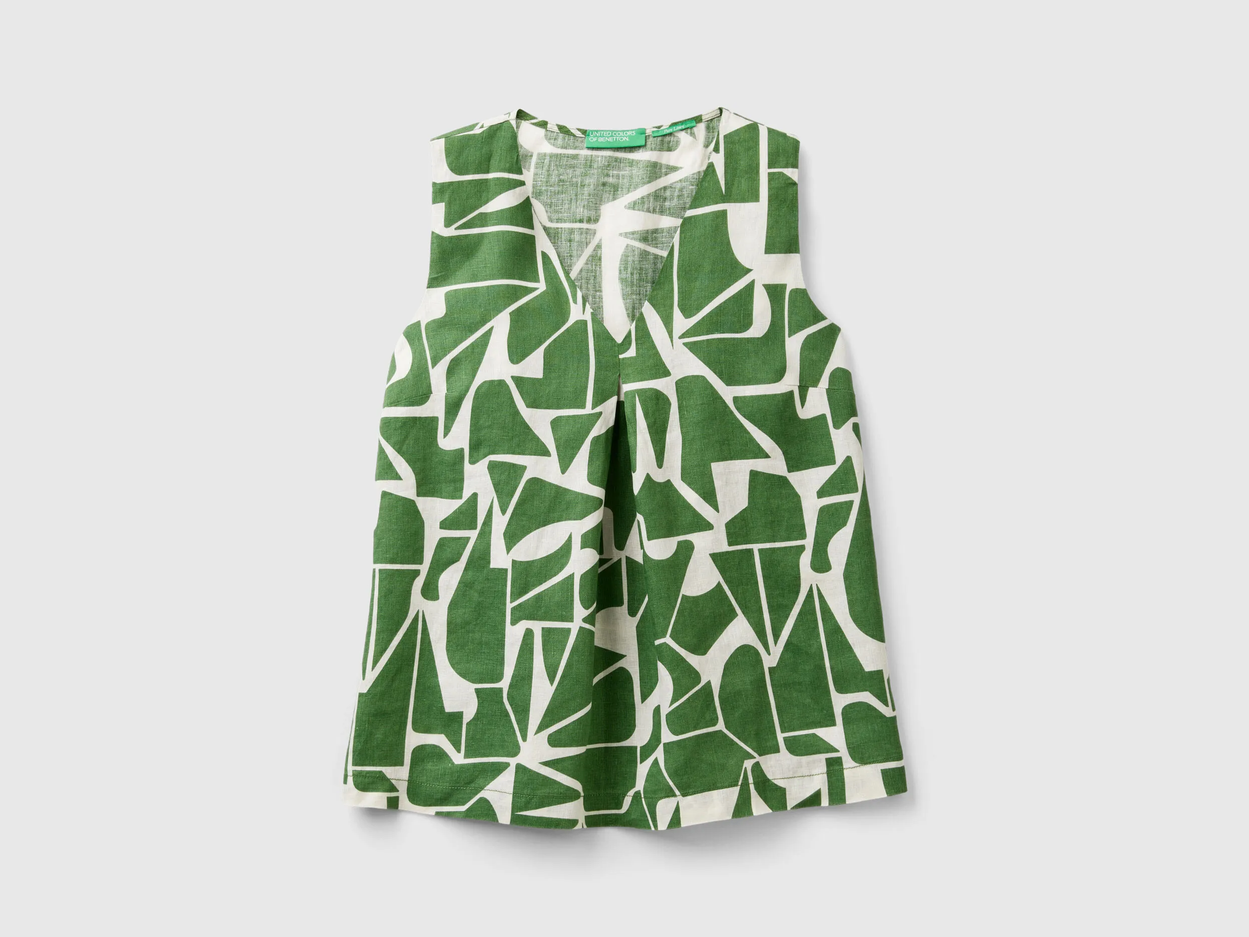 Blusa de lino estampado