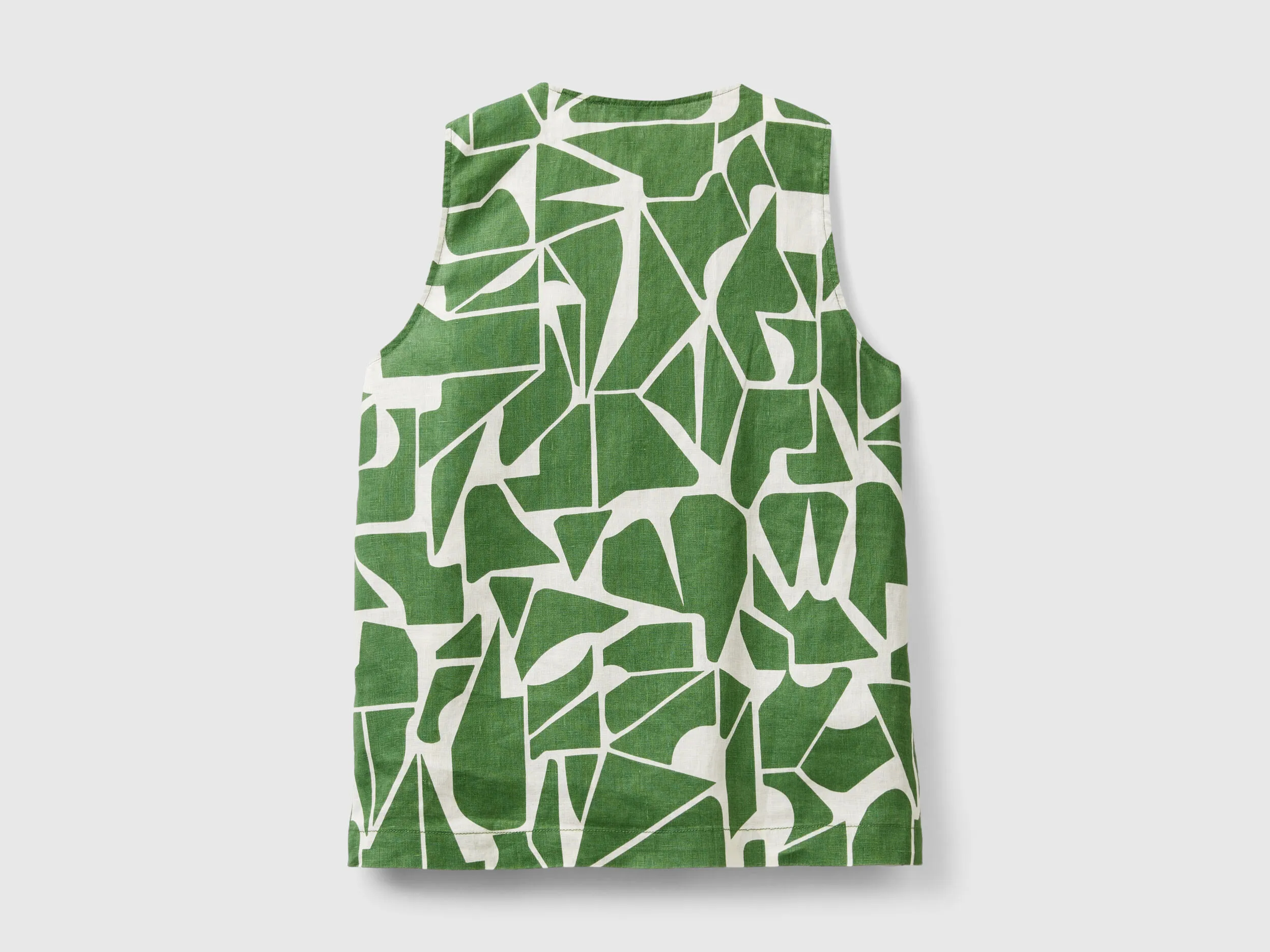 Blusa de lino estampado