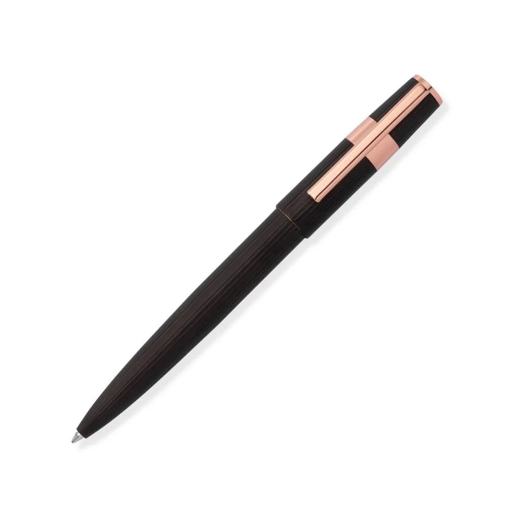Boligrafo Gear Pinstripe Black Rose Gold de Hugo Boss