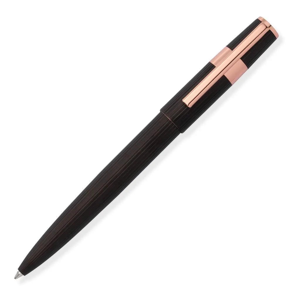 Boligrafo Gear Pinstripe Black Rose Gold de Hugo Boss