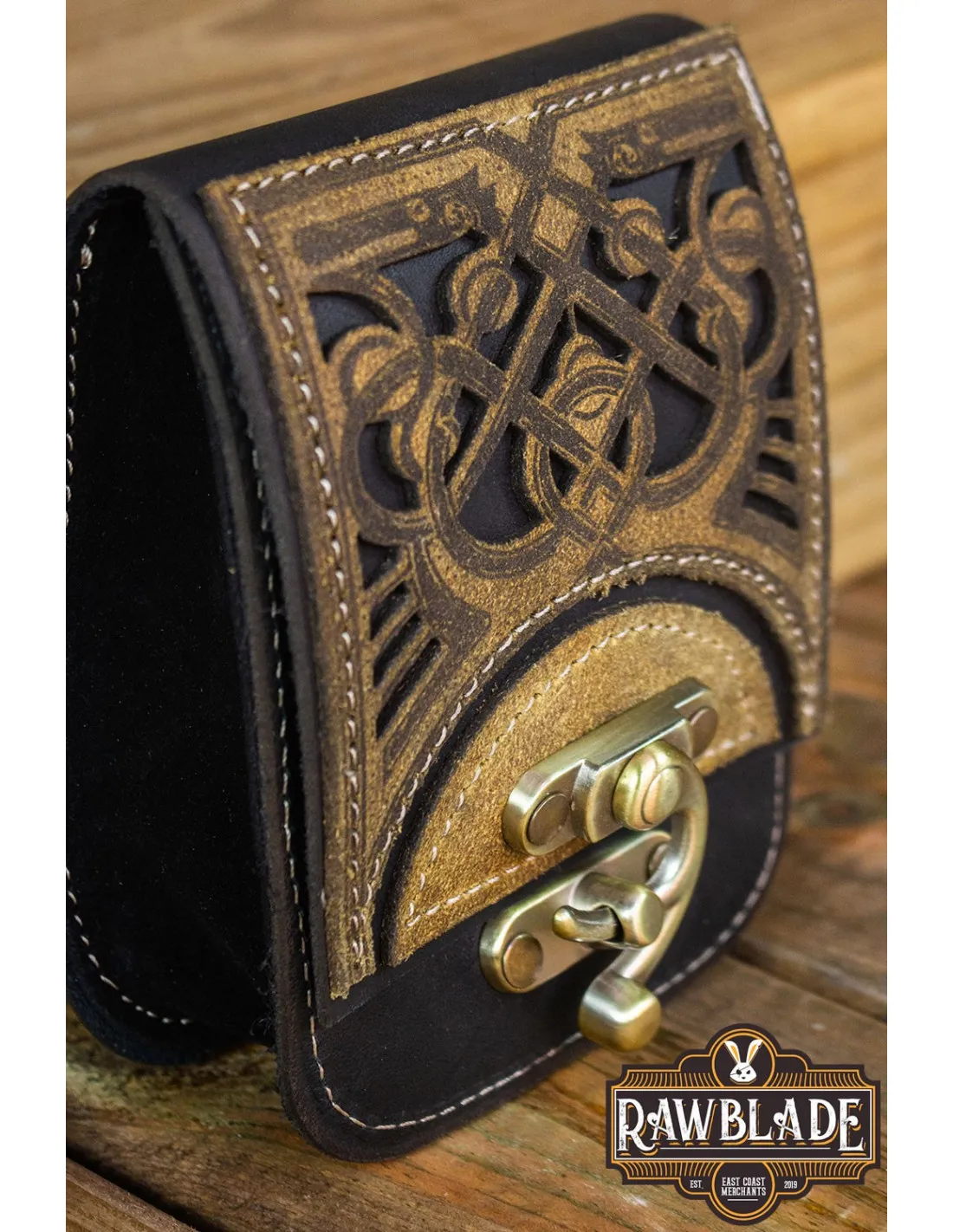 Bolsa vikinga de cuero modelo Fenrir