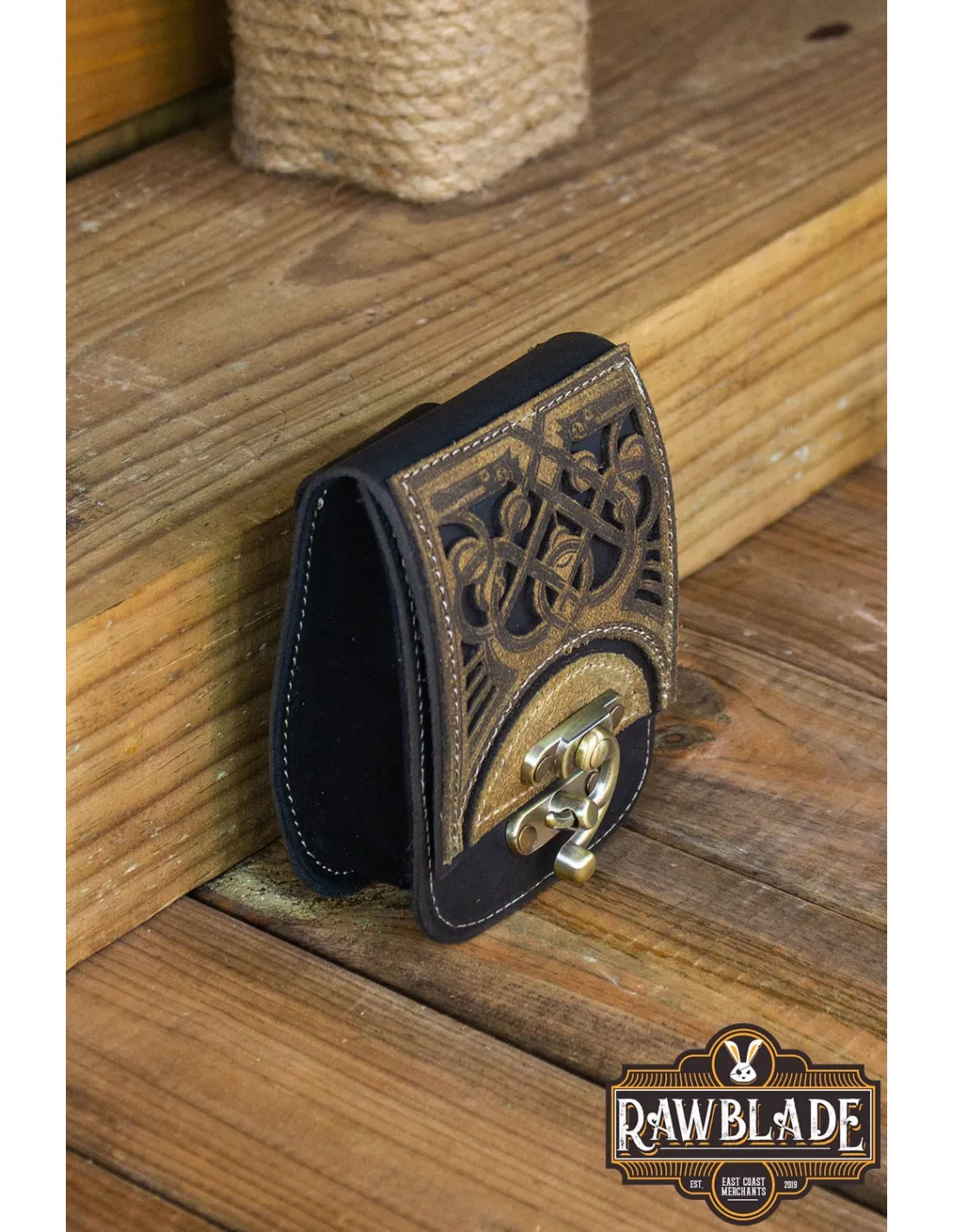 Bolsa vikinga de cuero modelo Fenrir