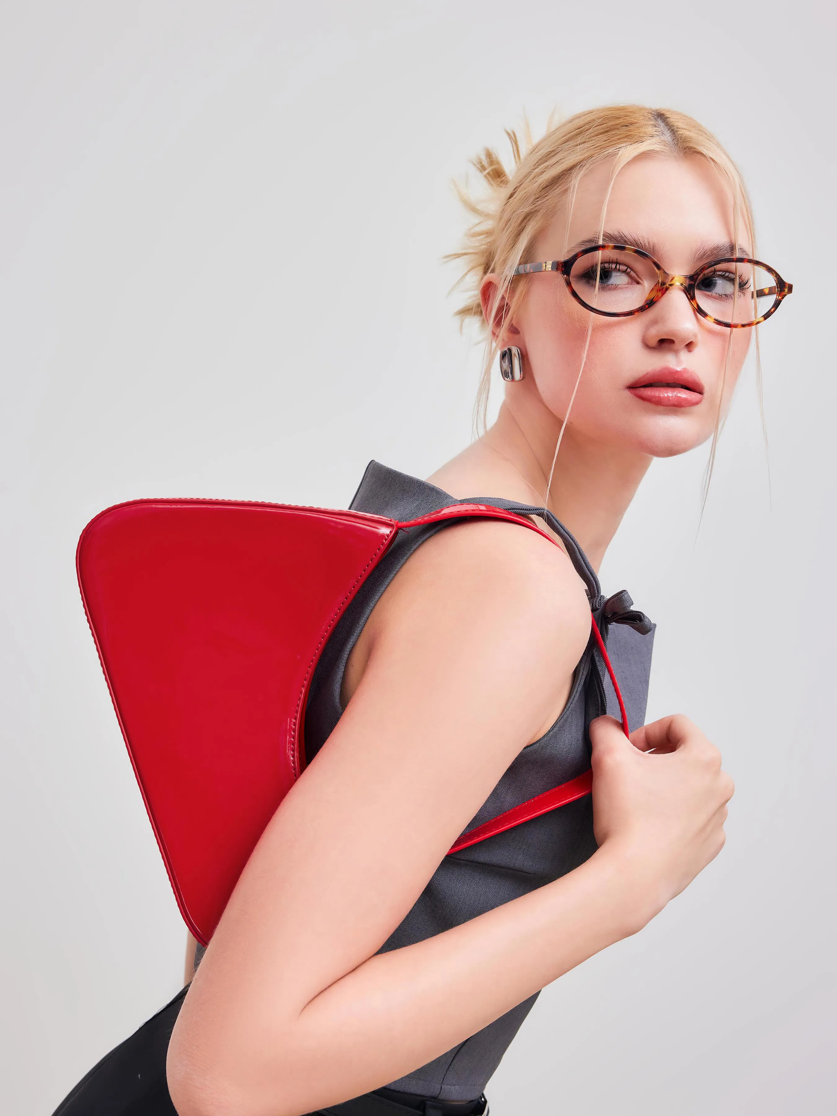 Bolso de hombro de cuero sintético