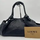 Bolso de Mano Loewe Anagram Para Mujer Cuero Negro Usado Auténtico Envío Gratuito