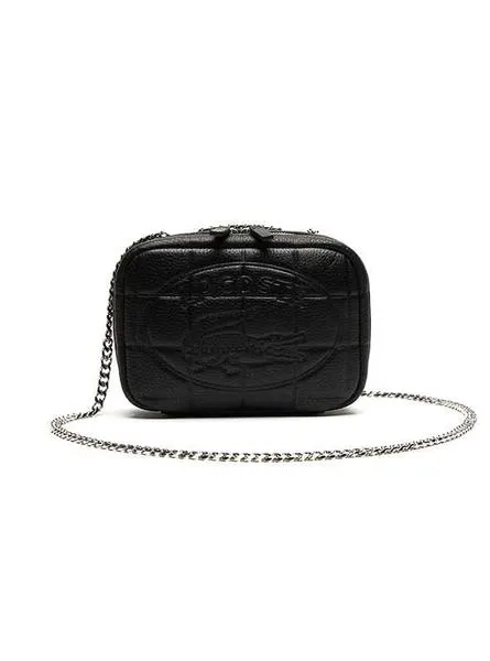 bolso lacoste croco negro mujer