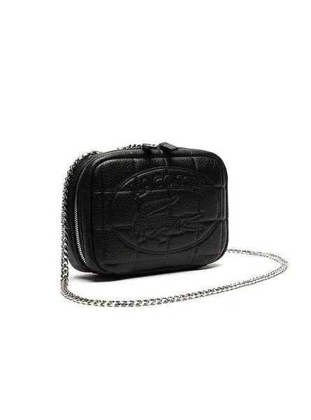 bolso lacoste croco negro mujer