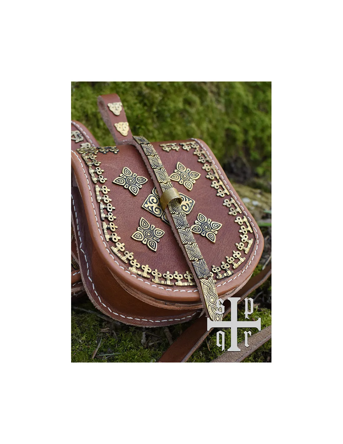 Bolso vikingo de cuero modelo Birka