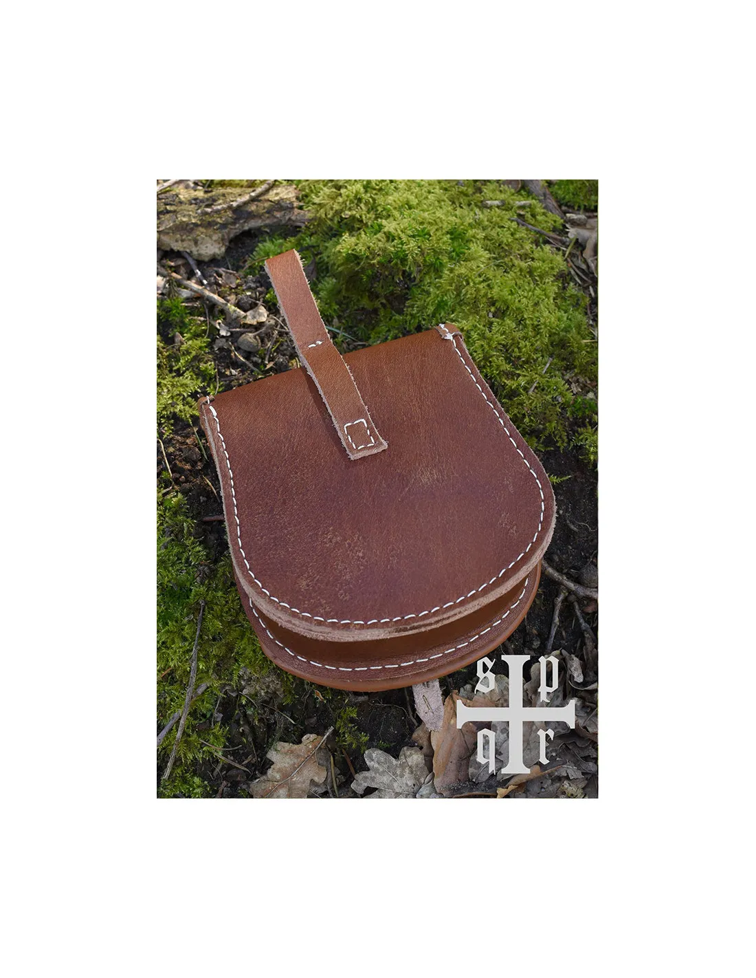 Bolso vikingo de cuero modelo Birka